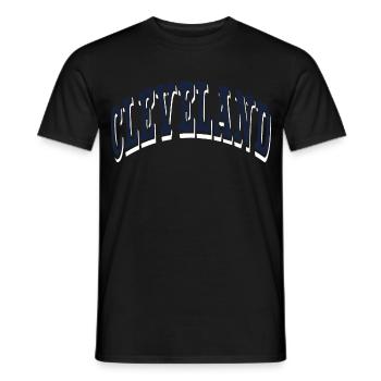 Cleveland - Men's T-Shirt - black - Front - AI Model Male 178 light (178cm)