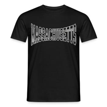 Massachusetts - Men's T-Shirt - black - Front - AI Model Male 178 light (178cm)
