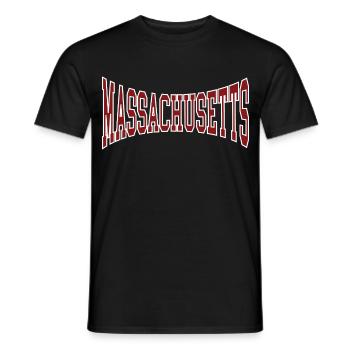 Massachusetts - Men's T-Shirt - black - Front - AI Model Male 178 light (178cm)
