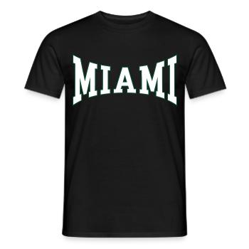 Miami - Men's T-Shirt - black - Front - AI Model Male 178 light (178cm)
