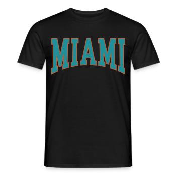 Miami - Men's T-Shirt - black - Front - AI Model Male 178 light (178cm)