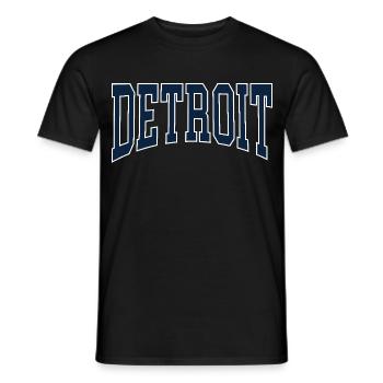 Detroit - Men's T-Shirt - black - Front - AI Model Male 178 light (178cm)