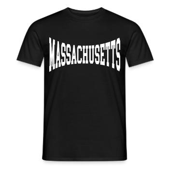 Massachusetts - Men's T-Shirt - black - Front - AI Model Male 178 light (178cm)