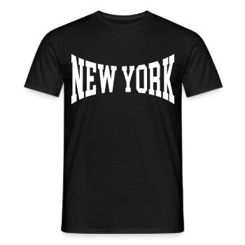 New York - Men's T-Shirt - black - Front - AI Model Male 178 light (178cm)
