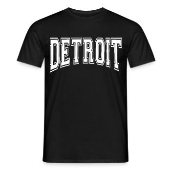 Detroit - Men's T-Shirt - black - Front - AI Model Male 178 light (178cm)