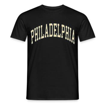Philadelphia - Men's T-Shirt - black - Front - AI Model Male 178 light (178cm)