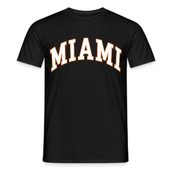 Miami - Men's T-Shirt - black - Front - AI Model Male 178 light (178cm)