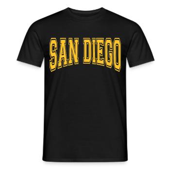 San Diego - Männer T-Shirt - Schwarz - Vorne - AI Model Male 178 light (178cm)