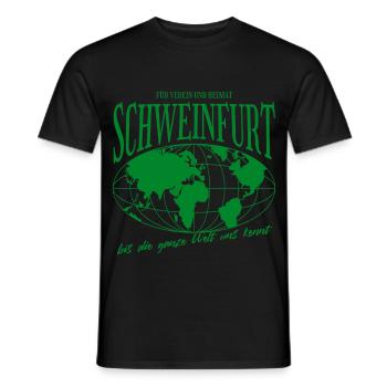 Schweinfurt Home Football Gift - Men's T-Shirt - black - Front - AI Model Male 178 light (178cm)