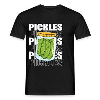 Cucumber Cucumber Pickle - Men's T-Shirt - black - Front - AI Model Male 178 light (178cm)