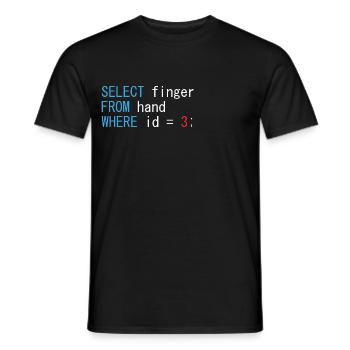 Developer computer scientist databases gift - Men's T-Shirt - black - Front - AI Model Male 178 light (178cm)