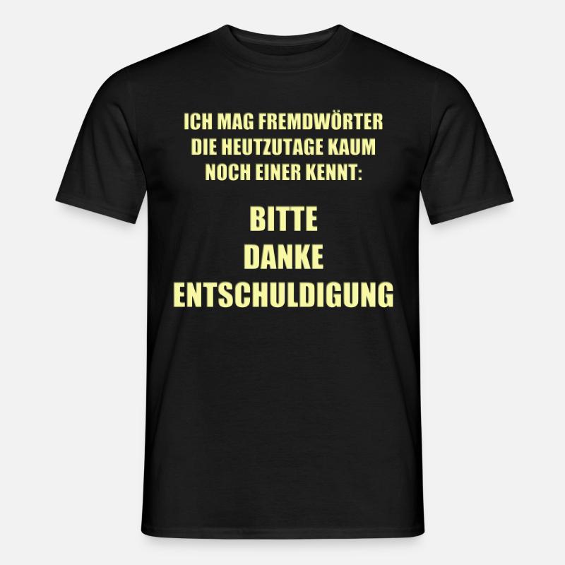 Spruch Danke - Männer T-Shirt - Schwarz