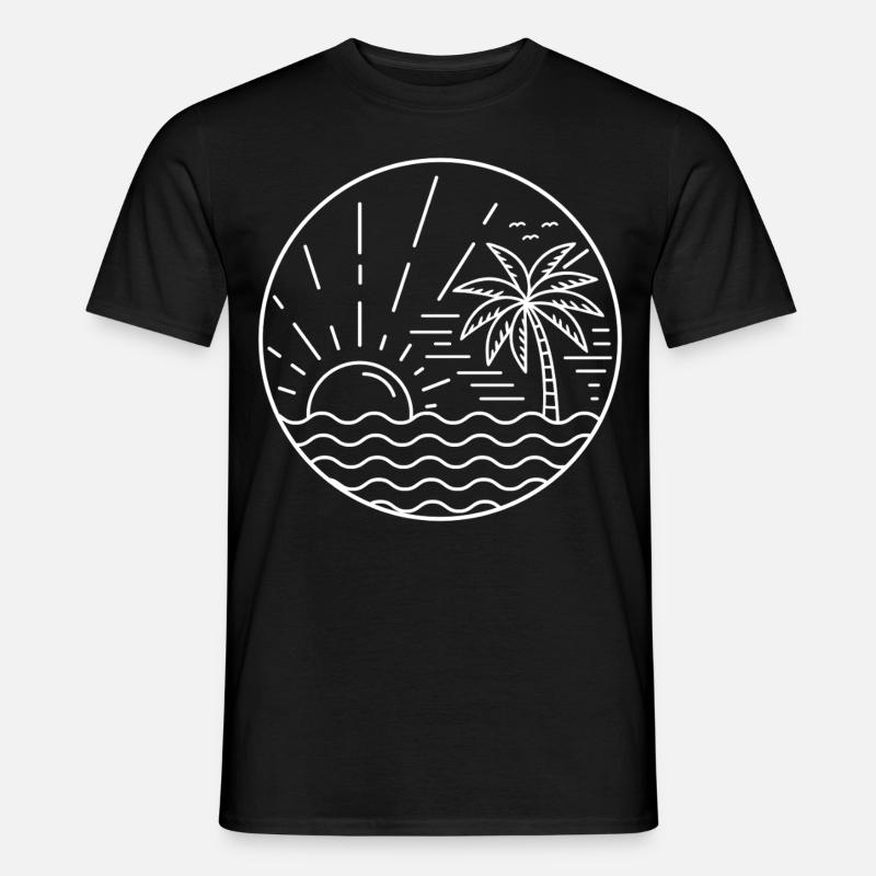 Sunset Circle - Männer T-Shirt - Schwarz
