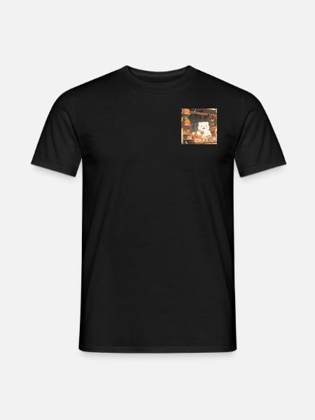 Cuddly Bear Eating Fruits - Pixar Style - Männer T-Shirt - Schwarz