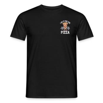 I Do It For Pizza Fun Gifts for Athletes - Men's T-Shirt - black - Front - AI Model Male 178 light (178cm)
