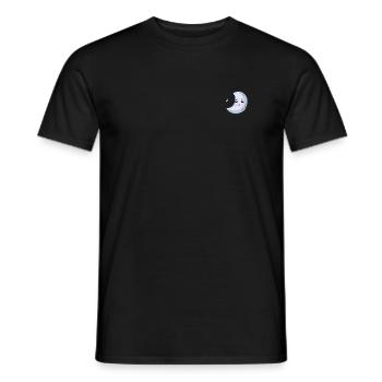 The moon goes to sleep - Men's T-Shirt - black - Front - AI Model Male 178 light (178cm)
