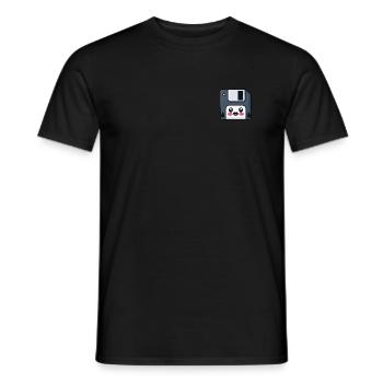 Floppy disk! Nostalgic technology! - Men's T-Shirt - black - Front - AI Model Male 178 light (178cm)