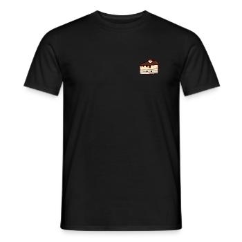 Morceau de gâteau au moka, délicieux ! - T-shirt homme - noir - Devant - AI Model Male 178 light (178cm)