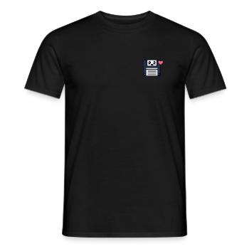 Cute Floppy Disk, kawaii! - Men's T-Shirt - black - Front - AI Model Male 178 light (178cm)
