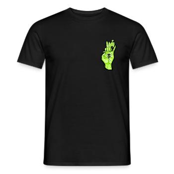 Hand end eyes - T-shirt homme - noir - Devant - AI Model Male 178 light (178cm)