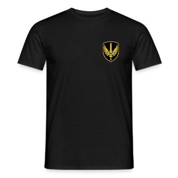 Ukraine Alpha Slava Ukraini emblem Alfa coat of arms - Men's T-Shirt - black - Front - AI Model Male 178 light (178cm)