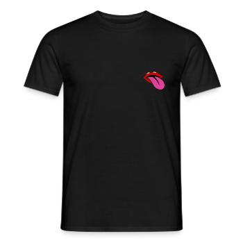 Langue de la bouche - T-shirt homme - noir - Devant - AI Model Male 178 light (178cm)