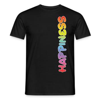 Happiness - Männer T-Shirt - Schwarz - Vorne - AI Model Male 178 light (178cm)