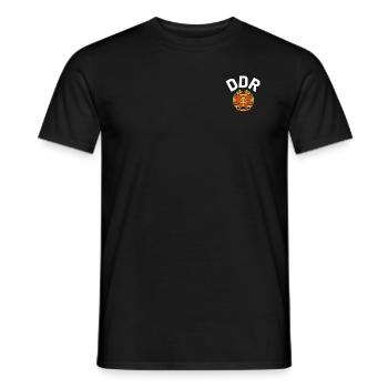 DDR, Osten, Ossi Geschenk - Männer T-Shirt - Schwarz - Vorne - AI Model Male 178 light (178cm)