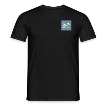 Landschaft mit Dino-Familie - Männer T-Shirt - Schwarz - Vorne - AI Model Male 178 light (178cm)
