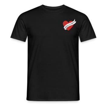 Brautjungfer rotes Herz und Band - Männer T-Shirt - Schwarz - Vorne - AI Model Male 178 light (178cm)