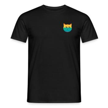 Vintage Cat - Men's T-Shirt - black - Front - AI Model Male 178 light (178cm)