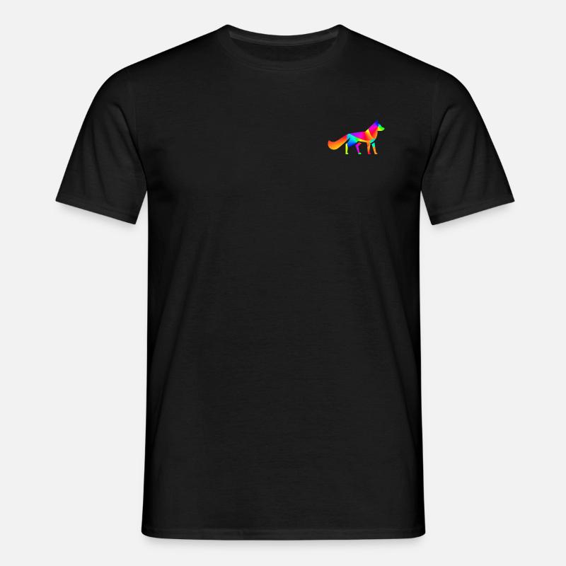 Gradient Fox - Männer T-Shirt - Schwarz