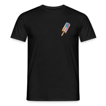 Regenbogen Eis am Stil - Männer T-Shirt - Schwarz - Vorne - AI Model Male 178 light (178cm)