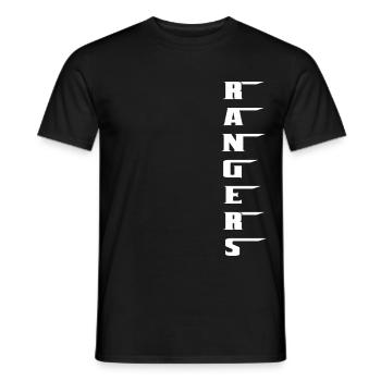 Rangers FC Fans - Men's T-Shirt - black - Front - AI Model Male 178 light (178cm)