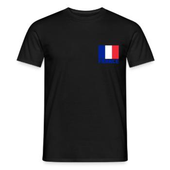 Frankreich - Männer T-Shirt - Schwarz - Vorne - AI Model Male 178 light (178cm)