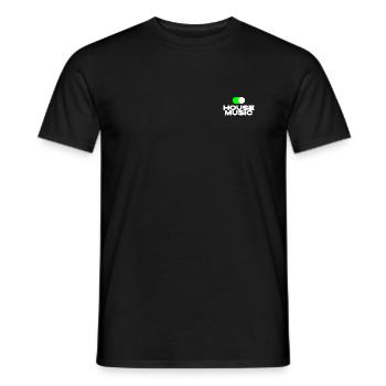 "House Music On" Collection - Men's T-Shirt - black - Front - AI Model Male 178 light (178cm)