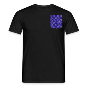 pocket t-shirt pocket Pockets few bolsa - Men's T-Shirt - black - Front - AI Model Male 178 light (178cm)