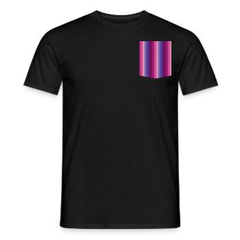 pocket t-shirt Pockets few pockets bolsa - Men's T-Shirt - black - Front - AI Model Male 178 light (178cm)