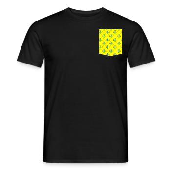 T-shirt à motif croisé à poche imprimé coloré - T-shirt homme - noir - Devant - AI Model Male 178 light (178cm)