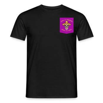 Colorful Printed Pocket T Shirt Calavera Design - Men's T-Shirt - black - Front - AI Model Male 178 light (178cm)