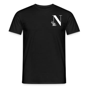 Buchstabe N - Männer T-Shirt - Schwarz - Vorne - AI Model Male 178 light (178cm)