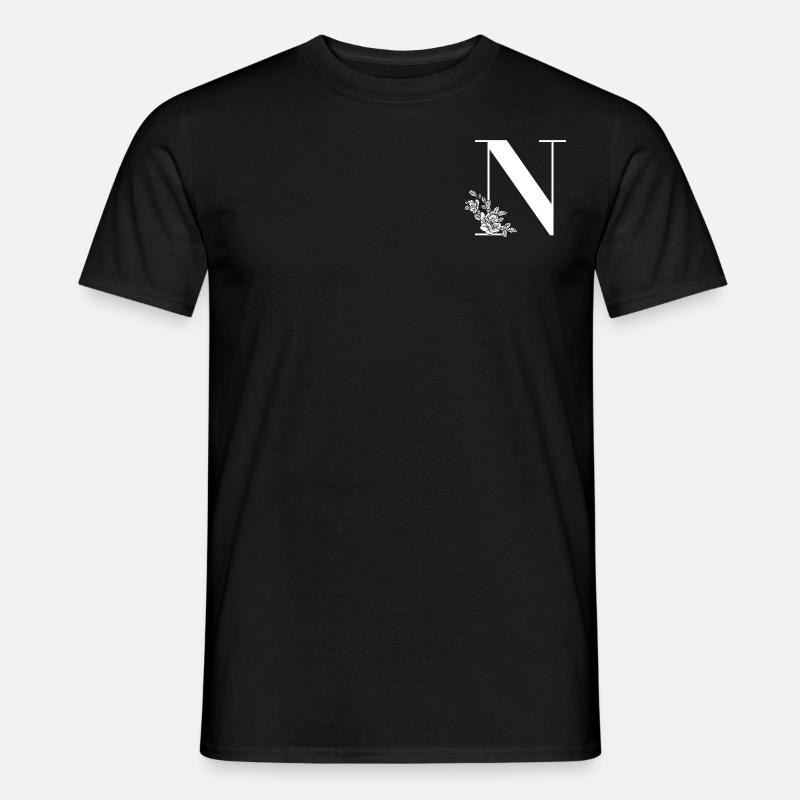 Buchstabe N - Männer T-Shirt - Schwarz