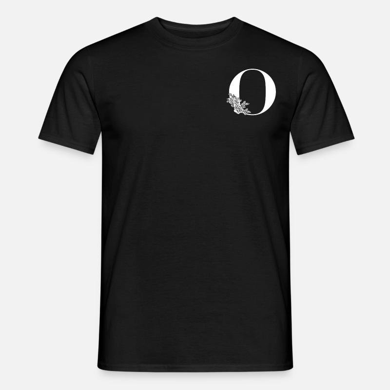 Buchstabe O - Männer T-Shirt - Schwarz