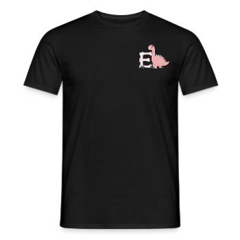 Buchstabe E - Männer T-Shirt - Schwarz - Vorne - AI Model Male 178 light (178cm)
