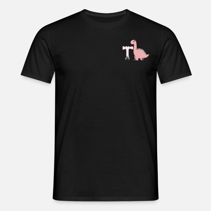Buchstabe T - Männer T-Shirt - Schwarz