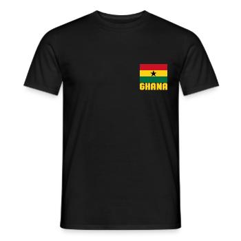 Ghana - T-shirt homme - noir - Devant - AI Model Male 178 light (178cm)