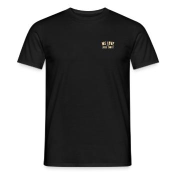 We Love Jesus Christ Christliches Geschenk - Männer T-Shirt - Schwarz - Vorne - AI Model Male 178 light (178cm)