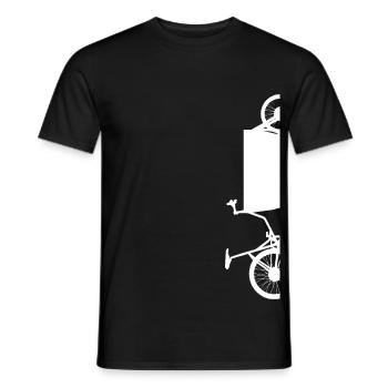 vélo semi-cargo - T-shirt homme - noir - Devant - AI Model Male 178 light (178cm)