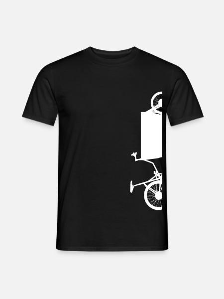 halbes Lastenrad - Männer T-Shirt - Schwarz