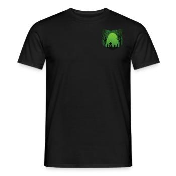Full Moon Creepy Chest Pocket Pumpkin Halloween - Men's T-Shirt - black - Front - AI Model Male 178 light (178cm)